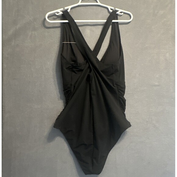 Black Cross-Back Women Swim One Piece - Picture 8 of 14